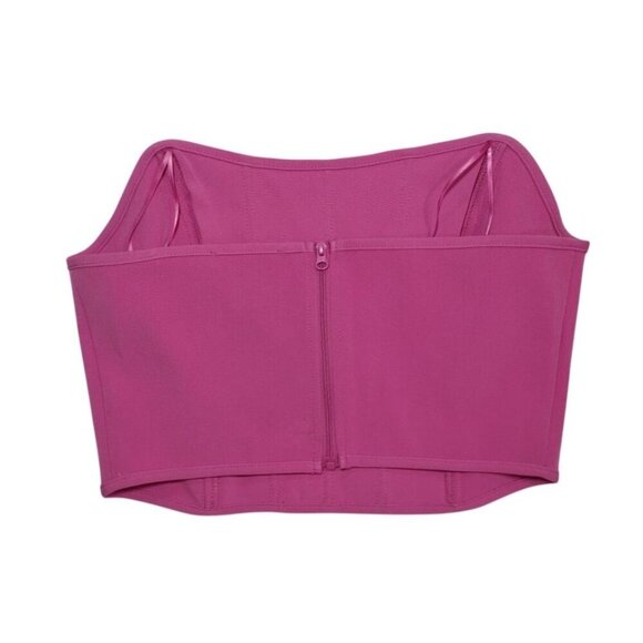 Sincerely Jules Pink Strapless Corset Top With Boning & Back Zip Fastening, S. - Picture 2 of 8